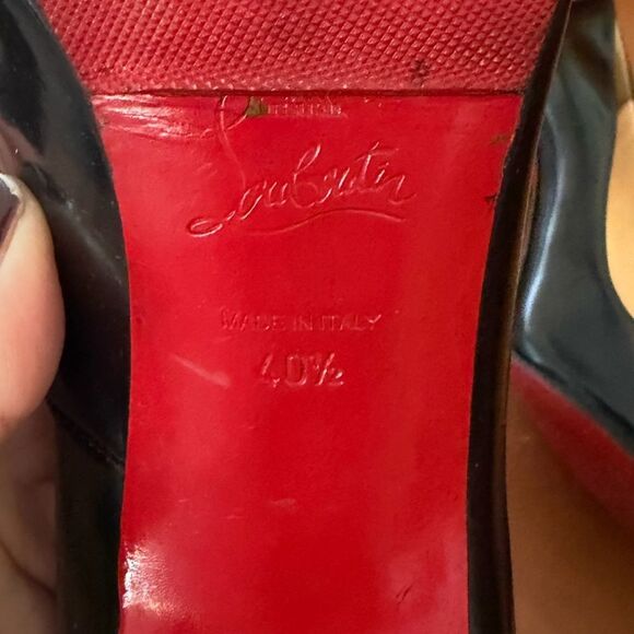 Christian Louboutin Black and Red Stiletto Heels - Picture 6 of 11
